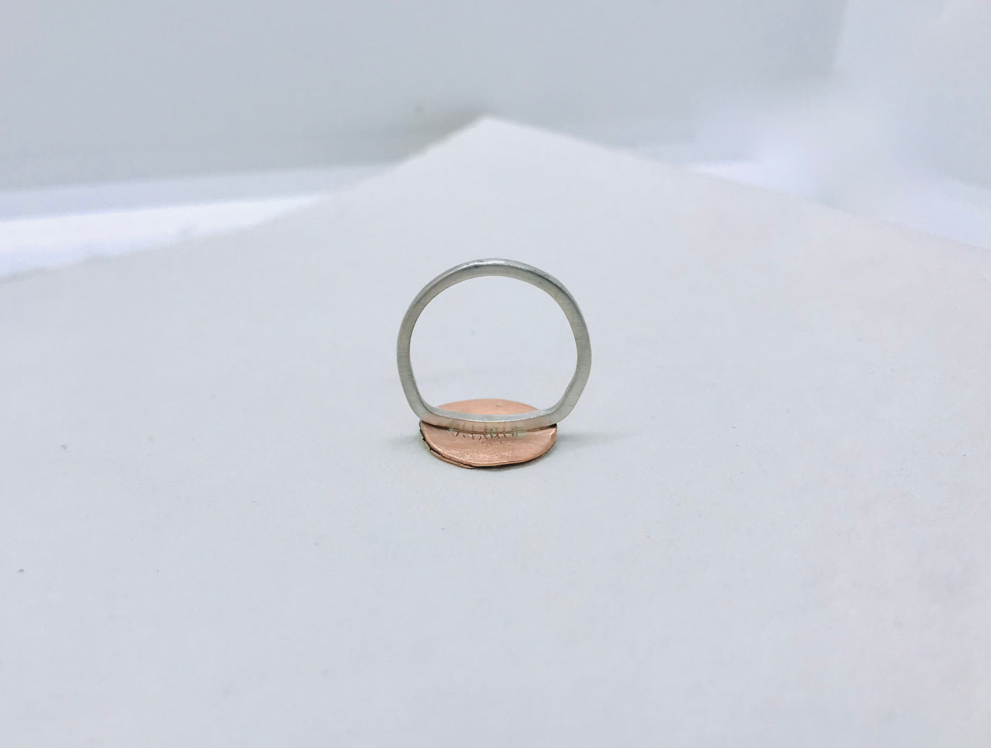 "Crescent" Sterling silver, brass and copper