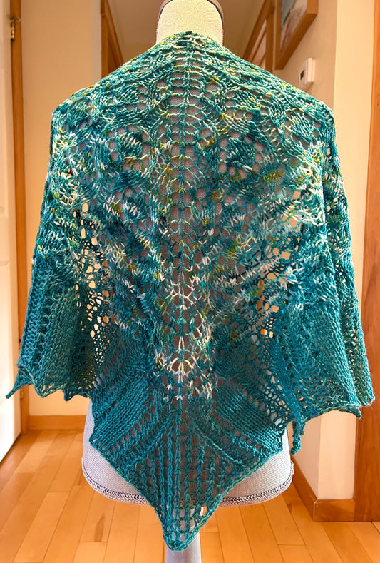 Teal Lace Shawl