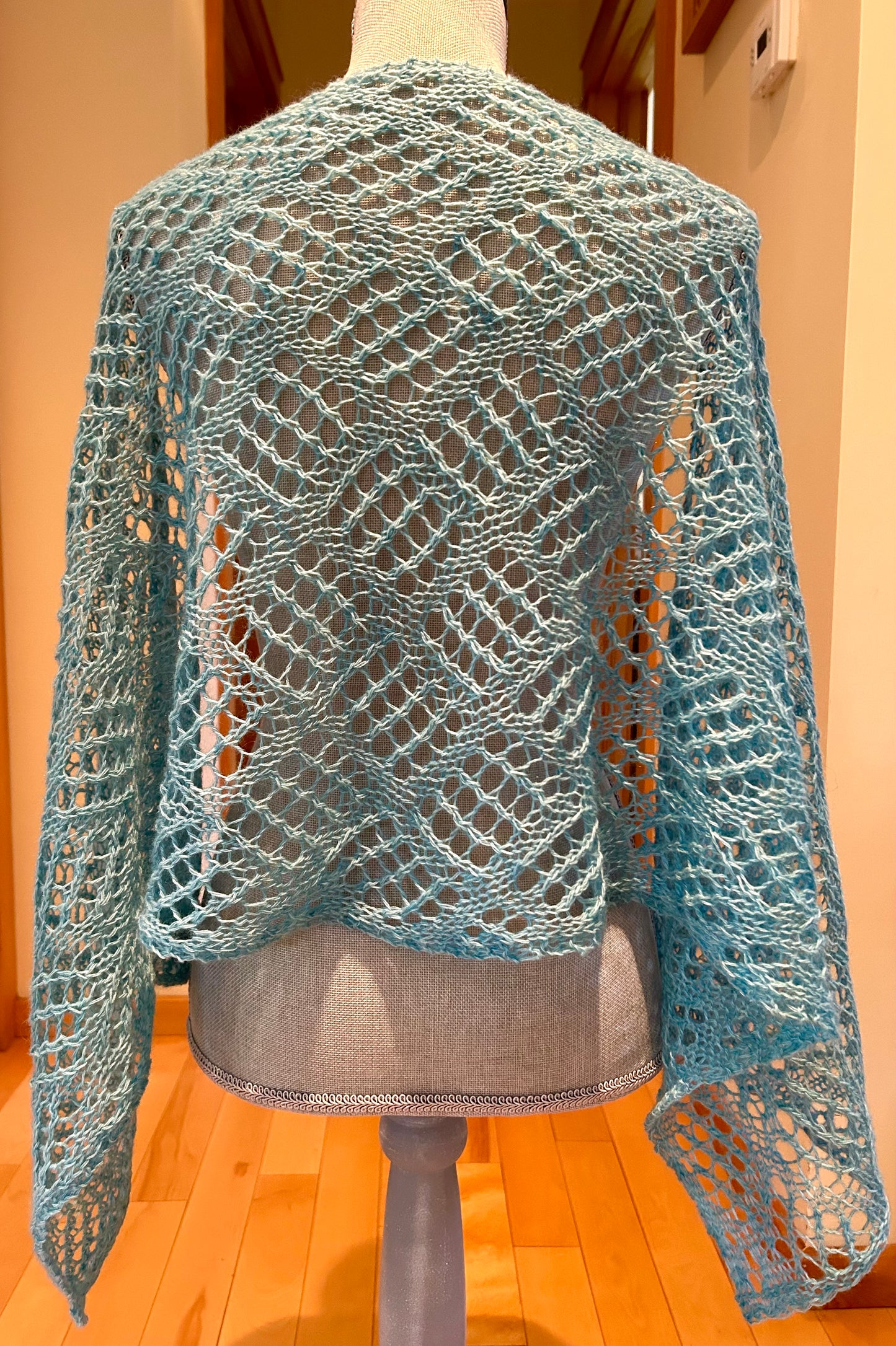 Blue Diamond Lace Shawl