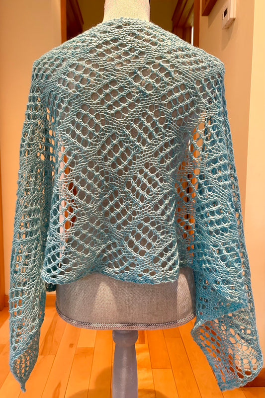 Blue Diamond Lace Shawl